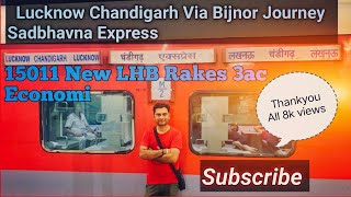 Lucknow Chandigarh Sadhbhavna Express Journey ll 15011 Chandigarh Express Train ll LJN To YJUD Yatra [upl. by Nebra486]