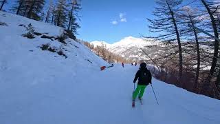 Serre chevalier piste rouge Bez [upl. by Lehcim]