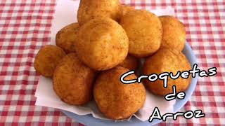 Croquetas de Arroz Facil [upl. by Alaunnoif181]