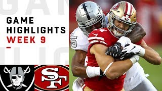 Raiders vs 49ers Week 9 Highlights  NFL 2018 [upl. by Gant]