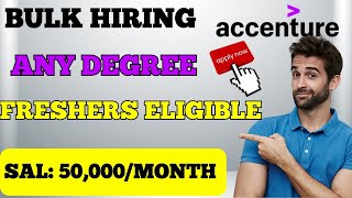 Accenture Bulk Hiring Drive 2024  Any Graduates can apply  Must Apply Salary Upto 50k [upl. by Misak]