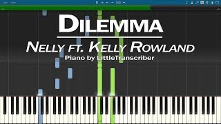 Nelly  Dilemma Piano Cover ft Kelly Rowland Synthesia Tutorial by LittleTranscriber [upl. by Linn]