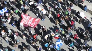 Manifestation 2 Avril 2015  Rue Sherbrooke  AntiAustérité [upl. by Martinic]