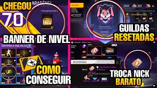 GUILDAS RESETADAS O QUE ACONTECEU COMO PEGAR SALAS PERSONALIZADAS E TROCA NICK BARATO NO FREE FIRE [upl. by Meedan]