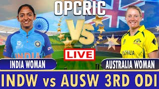 🔴Live Australia Women vs India Women  3rd ODI  Live Cricket Score amp Commentary [upl. by Aurie]