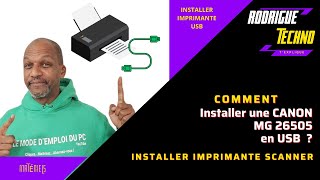 Comment installer en USB une CANON MG 3650S [upl. by Adnalue]