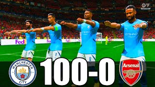 FC 25  RONALDO MESSI MBAPPE NEYMAR ALL STARS  MANCHESTER CITY 100  0 ARSENAL  UCL FINAL [upl. by Hanover]