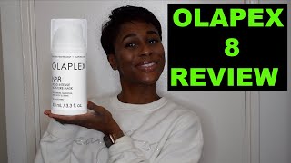 OLAPLEX 8 REVIEW ON AFRO RELAXED HAIR [upl. by Iasi]