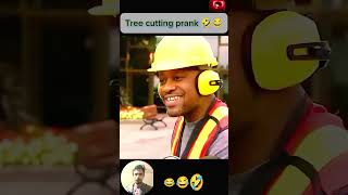 Funny tree cutting prank 😂 funny foryou shorts praank funnyvideo [upl. by Fruin]