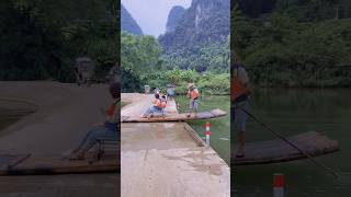 this bamboo boat can swim on road shortsvideo [upl. by Reuben309]