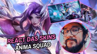 REACT SKINS ANIMA SQUAD PARTE 1  SERAPHINE AURORA MISS FORTUNE E MAIS  LEAGUE OF LEGENDS [upl. by Noivax]