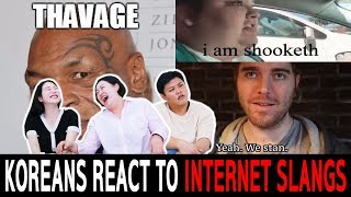 Koreans in their 30s React To INTERNET SLANGS [upl. by Ayalahs]