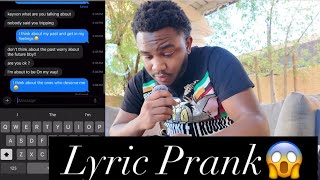 Lyric Prank on my babymomma She Went Crazy On Me😱 [upl. by Neesay]