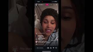 Cardi B threatens to unalive CPS prankster iglive hiphop cardib offset nickiminaj barbs [upl. by Atilamrac969]