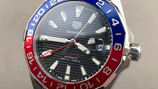 TAG Heuer Aquaracer Calibre 7 GMT WAY201FBA0927 TAG Heuer Watch Review [upl. by Caras]