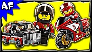 Lego City RACING BIKE Transporter 60084 Stop Motion Build Review [upl. by Soisatsana747]