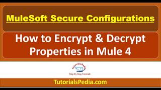 Mule 4 Secure Configuration Properties  MuleSoft Secure Properties  Mule 4 Encrypt Properties [upl. by Edelsten]