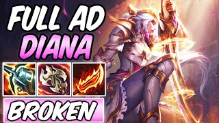 FULL AD ATTACK SPEED PRESTIGE DIANA MID ONHIT RAGEBLADE CRIT  Build amp Runes S11 League of Legends [upl. by Keeryt]