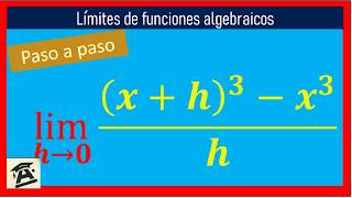 🔴Resolviendo LÍMITES indeterminados  lím h→0 xh3x3 sobre h  y explicación paso a paso [upl. by Ado150]