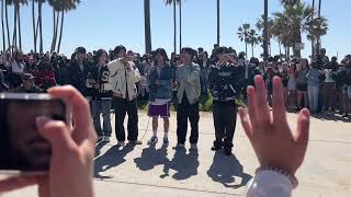 Trainee A First busking in LA last performance [upl. by Yrrem807]