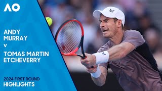 Andy Murray v Tomas Martin Etcheverry Highlights  Australian Open 2024 First Round [upl. by Standley415]