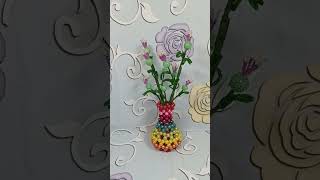 3D Beaded Flower craft viralvideo video viralshorts shorts short arts diy fyp art crafts [upl. by Eniaj104]