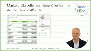 Markera alla celler som innehåller formler och formatera cellerna [upl. by Aicelef]