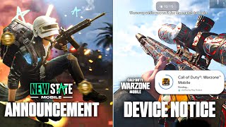 MAJOR UPDATE WARZONE MOBILE  DEVICE NOTICE 📌 NEW STATE MOBILE NEW EVENT UPDATE [upl. by Menides]