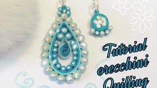 Tutorial orecchini quilling  Diy quilling  Tutorial earrings quilling [upl. by Aiciled449]