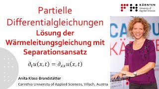 Partielle Differentialgleichungen Lösung der Wärmeleitungsgleichung [upl. by Russian]