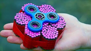 Experiment Fidget Spinner amp Petards [upl. by Ahsinor588]