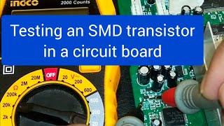 How to test an SMD transistor in a circuit board [upl. by Cesare860]