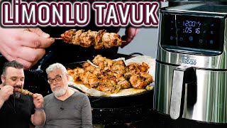 MANGAL TADINDA quotTEREYAĞLI LİMONLU TAVUK ŞİŞ TARİFİquot  Wifi Bağlantılı Airfryer Fabcio Uno İnceleme [upl. by Cnut777]