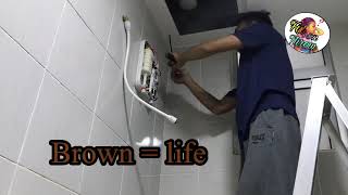 Diy pasang water heater midea [upl. by Rawna]