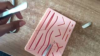 Simple interrupted suture  Wound suturing  OSCE  কাটা ছেঁড়া সেলাই  nayem405 [upl. by Webster]