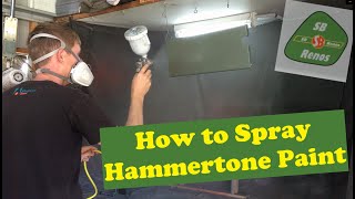 Scott Bonnar  Model 45  How To Spray Hammertone Paint [upl. by Roumell]