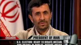 Larry King interview with President Ahmadinejad  Part 2 [upl. by Theone]