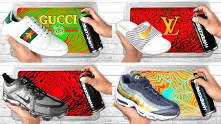 BEST of HYDRO DIPPING Shoes Compilation  GUCCI  Nike AIR VAPORMAX amp More 👟🎨 [upl. by Ilario692]