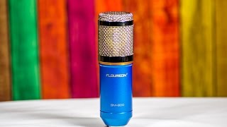 Floureon BM800 Condenser Sound Studio Recording Broadcasting Microphone  Shock Mount Holder Blue [upl. by Estes560]