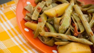 Greekstyle green beans  Fasolakia recipe  My Greek Salad [upl. by Eilyw414]