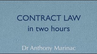 Contract Law in Two Hours [upl. by Aekin]