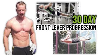 My One Month Front Lever Progression Beginner Progression Exercises  LiveLeanTV [upl. by Mainis933]