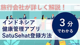 【解説】インドネシア 健康管理アプリ『SatuSehat』の登録方法を３分で解説！ [upl. by Siblee522]