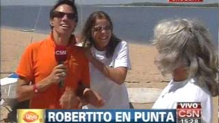 C5N  VERANO 2014 ROBERTITO CON LOS TURISTAS EN PUNTA DEL ESTE PARTE 1 [upl. by Ramon718]