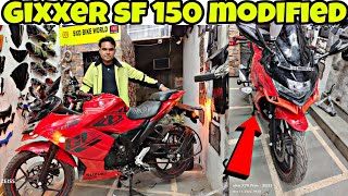 suzuki gixxer sf 150 modified  gixxer sf 150 modification  Gixxer modified [upl. by Markman]