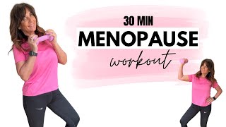 🔥30 Min MENOPAUSE WORKOUT for women over 50 Burn Calories amp BUILD MUSCLE  ALL STANDING  WEIGHTS [upl. by Rednael]