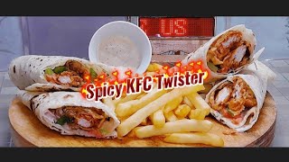 KFC Twister  Homemade KFC Twister Recipe  كنتاكي الإعصار  ABDULWAHAB FOOD CORNER [upl. by Nnaeirrac]