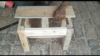 Its amazing to making a Wooden Stool at home Wooden stool  Wood Working [upl. by Alien]