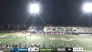 Dobson vs Campo Verde V Football [upl. by Ecilahs77]