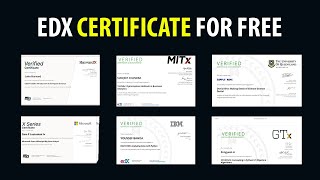 HOW TO GET FREE EDX CERTIFICATES Financial Aid Guide 2024 [upl. by Tnerb14]